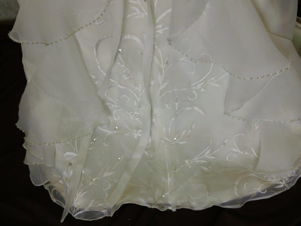 bead lined ruffle flower girl dress